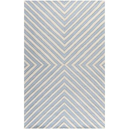 Safavieh Cambridge Hand Tufted Small Rectangle Rug- Light Blue - Ivory- 3 x 5 ft. CAM129A-3